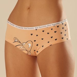 Wholesale Printed Apricot Cotton Panties