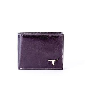 Wholesale Men's leather wallet black with emblem