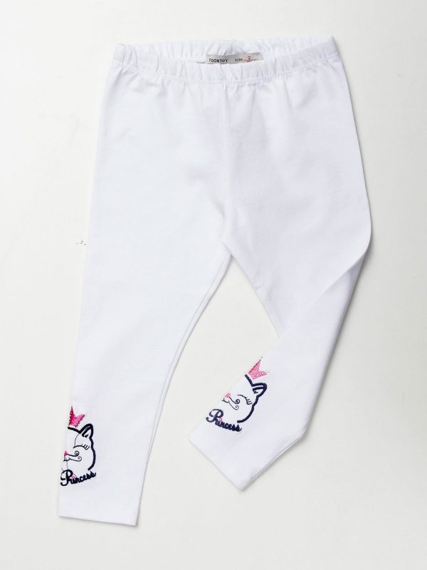 Wholesale White Cotton Leggings For Girl