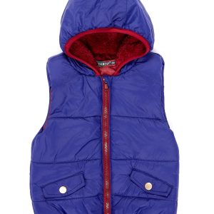 Wholesale Navy Blue Hooded Girls' Vest