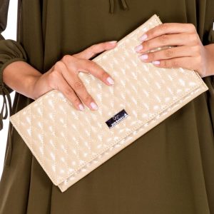 Wholesale Beige quilted clutch