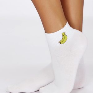 Wholesale FULLOFF White Banana Socks