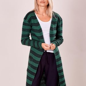 Wholesale Green open stripe sweater