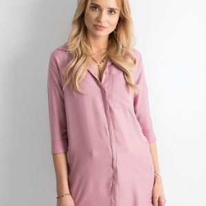 Wholesale Dirty pink long shirt