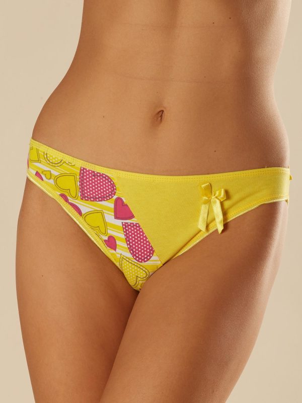 Wholesale Yellow Printed Cotton Panties