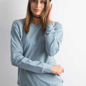 Wholesale Light blue sweatshirt for women basic