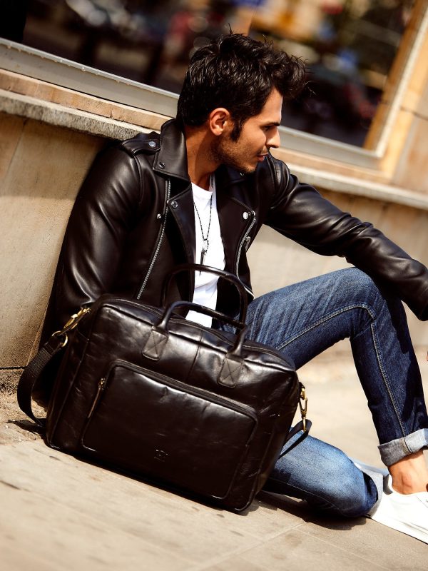 Wholesale Men's bag leather black