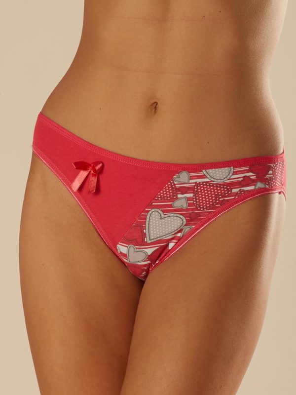 Wholesale Red Cotton Printed Panties