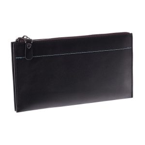 Wholesale Black Matte Long Wallet Zipper Clutch Bag