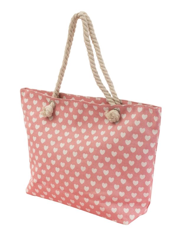 Wholesale Pink big bag with hearts