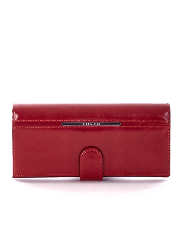 Wholesale Dark red wallet with flip