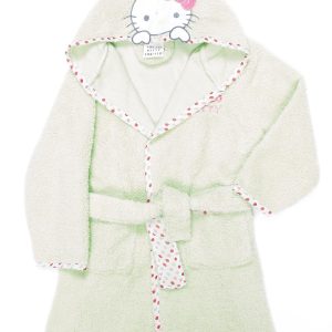 Wholesale Light green bathrobe for girl HELLO KITTY