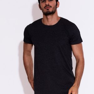 Wholesale Dark gray men's t-shirt basic