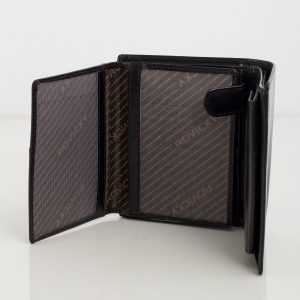 Wholesale Men's leather wallet with embossing black