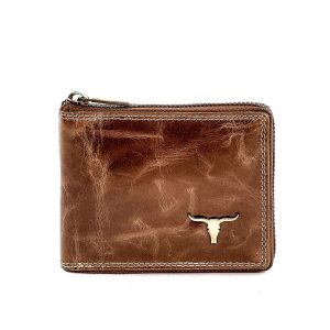 Wholesale Brown Genuine Leather Wallet with Shading