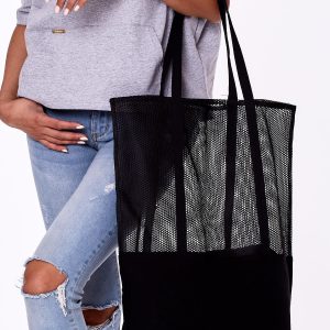 Wholesale Black bag with openwork top