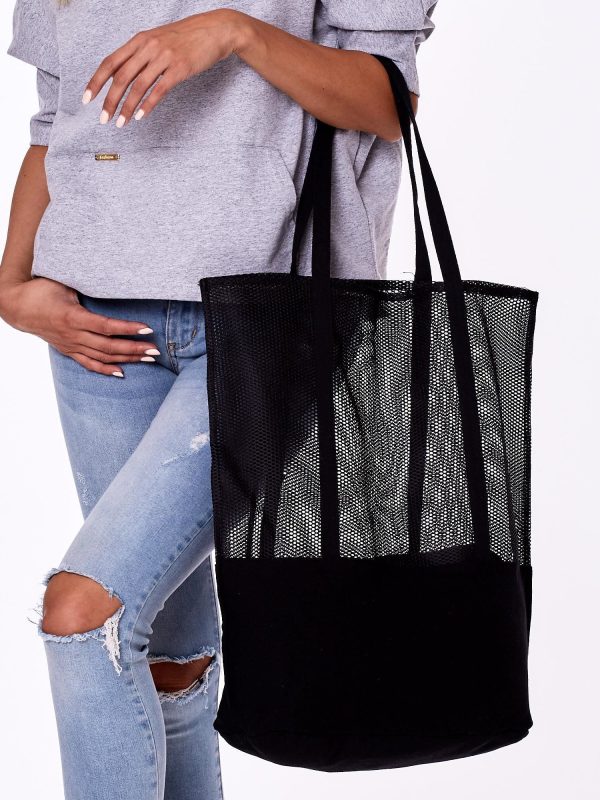 Wholesale Black bag with openwork top