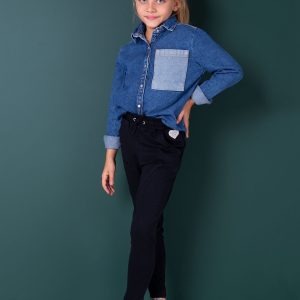 Wholesale Navy blue sweatpants for girl