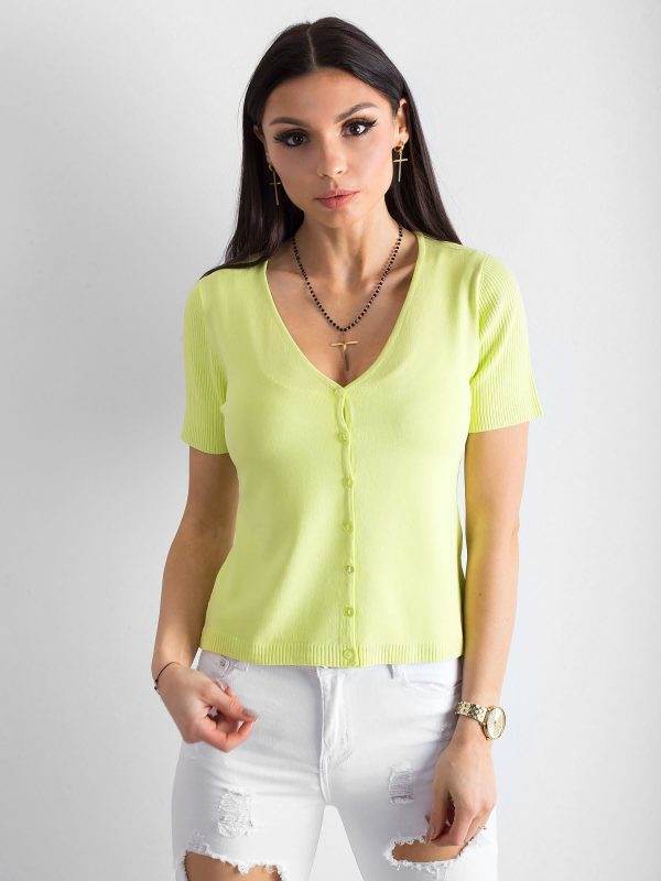 Wholesale Light green V-neck set