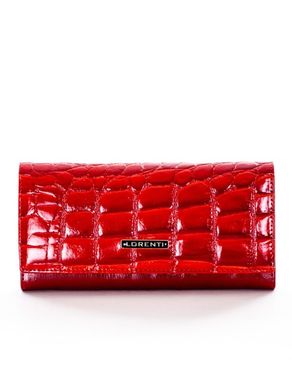 Wholesale Red Leather Wallet with Animal Motif