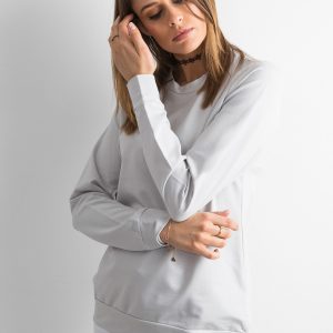 Wholesale Basic women's light grey sweatshirt