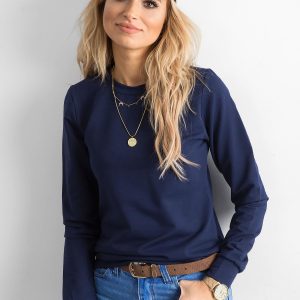 Wholesale Dark navy blue sweatshirt for women basic