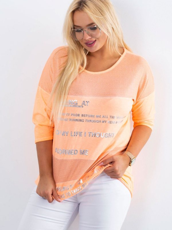 Wholesale Fluo orange tunic Merciful PLUS SIZE