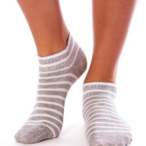 Wholesale Gray Striped Short Socks