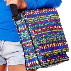 Wholesale Blue and yellow bag in Aztec patterns