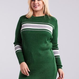 Wholesale Green Plus Size Long Sweater