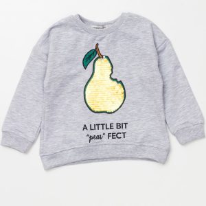 Wholesale Grey sweatshirt for girl with sequins