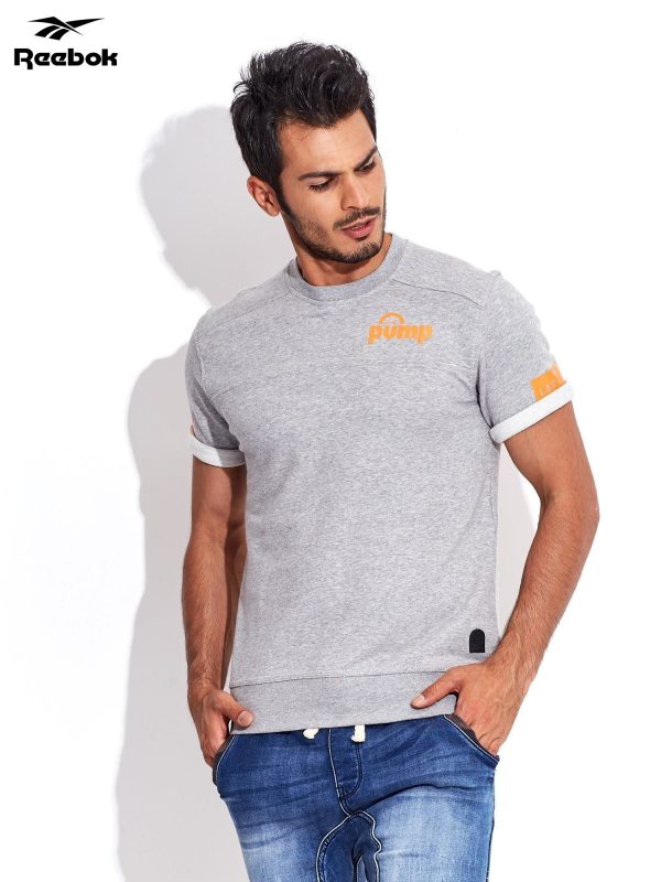 Wholesale REEBOK Classic Pump Light Gray Men's Short Sleeve Sweatshirt