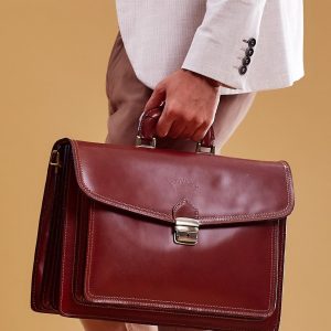 Wholesale Brown Leather Men's Briefcase Bag