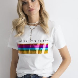 Wholesale White Cotton Ladies T-Shirt