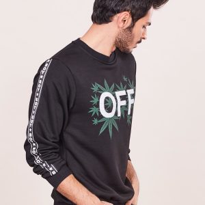 Wholesale Black sweatshirt for men with print