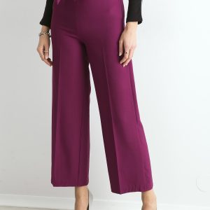 Wholesale Purple wide pants with binding