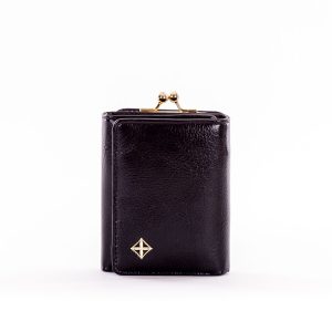 Wholesale Small Black Women Wallet With White Pocket