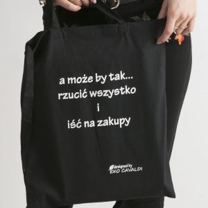 Wholesale Black eco-friendly bag with lettering