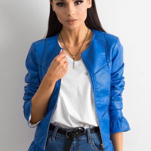 Wholesale Blue jacket with flounces