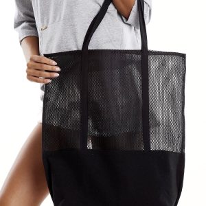 Wholesale Black Mesh Top Bag