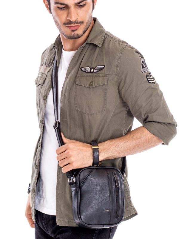 Wholesale Black Men's Bag with Adjustable Strap