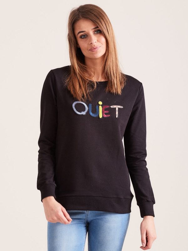 Wholesale BLACK SWEATSHIRT QUIET