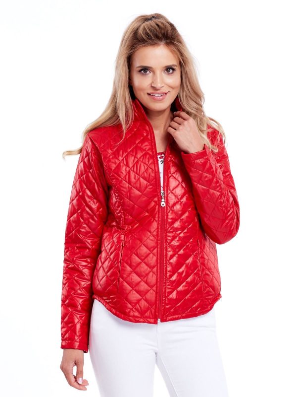 Wholesale Red Quilted Transition Jacket