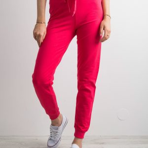 Wholesale Dark pink sweatpants with tracksuits