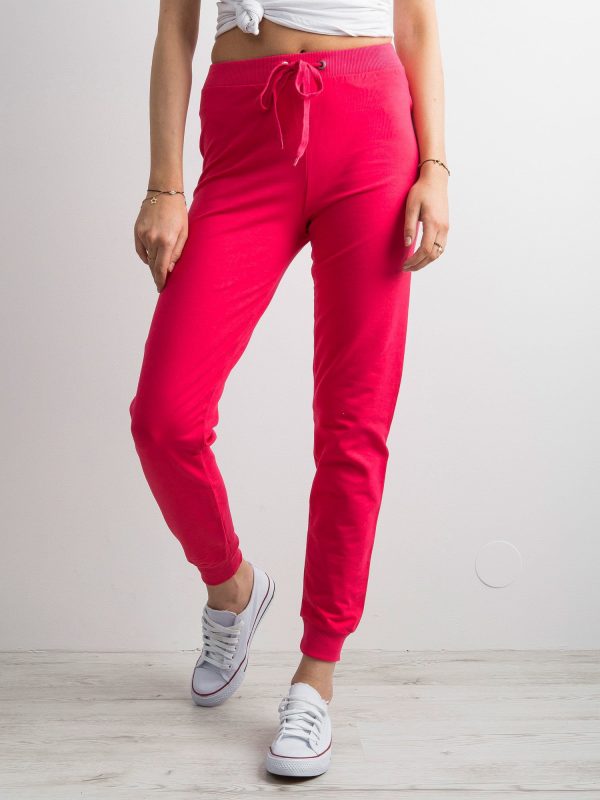 Wholesale Dark pink sweatpants with tracksuits