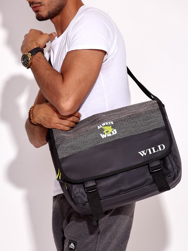 Wholesale Dark Grey Men's Shoulder Bag