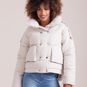 Wholesale Ecru short down jacket