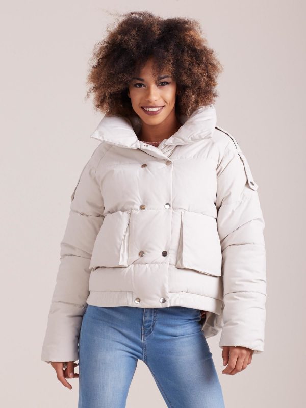 Wholesale Ecru short down jacket