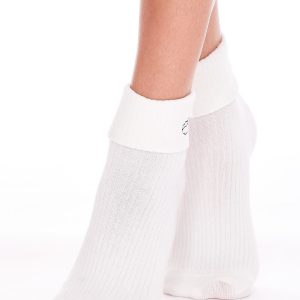 Wholesale FULLOFF White Trunk Socks with Sunflower and Cloud