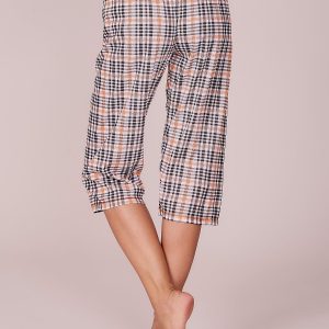 Wholesale Grey and Orange Checkered Pyjamas